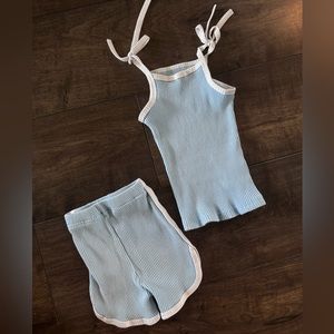 Girls 3T Light Blue Shorts/Tank Set